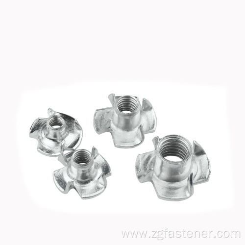 High quality Carbon steel Tee nuts with Pronge with zinc plated